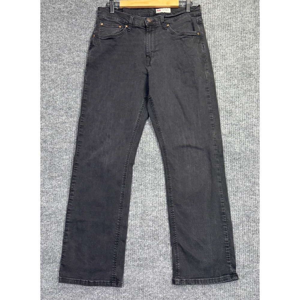 Wrangler Premium Quality Relaxed Boot Black Denim Jeans Mens 32x30